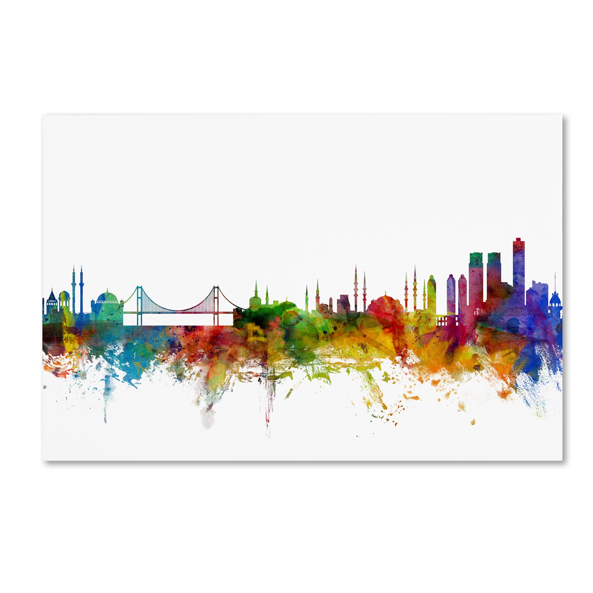 Michael Tompsett 'Istanbul Turkey Skyline II' Canvas Art