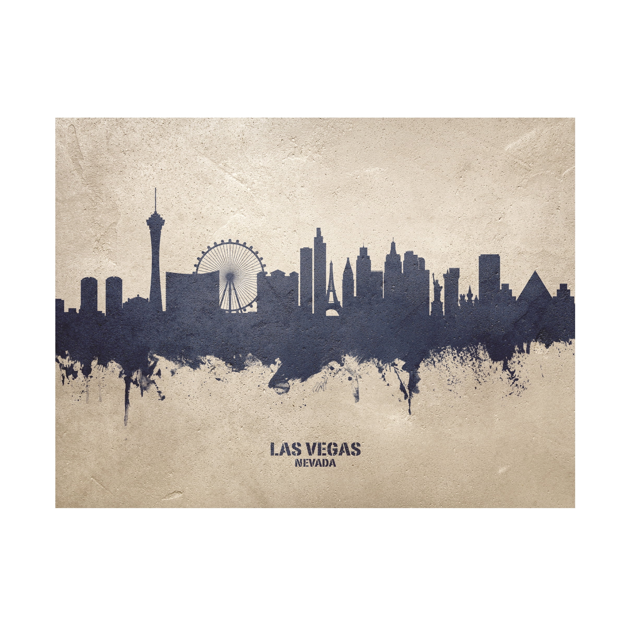 Michael Tompsett 'Las Vegas Nevada Skyline Concrete' Canvas Art