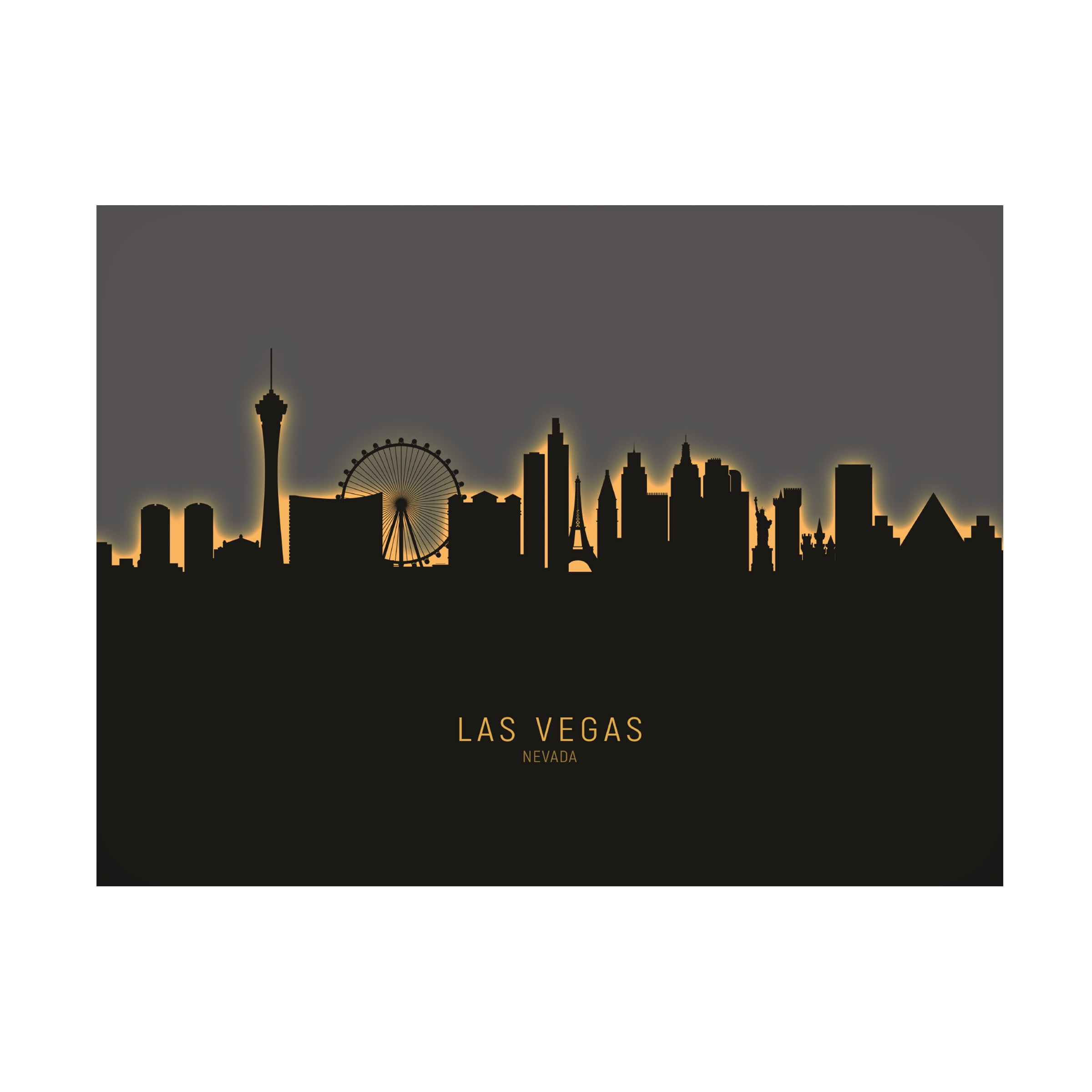 Michael Tompsett 'Las Vegas Nevada Skyline Glow II' Canvas Art
