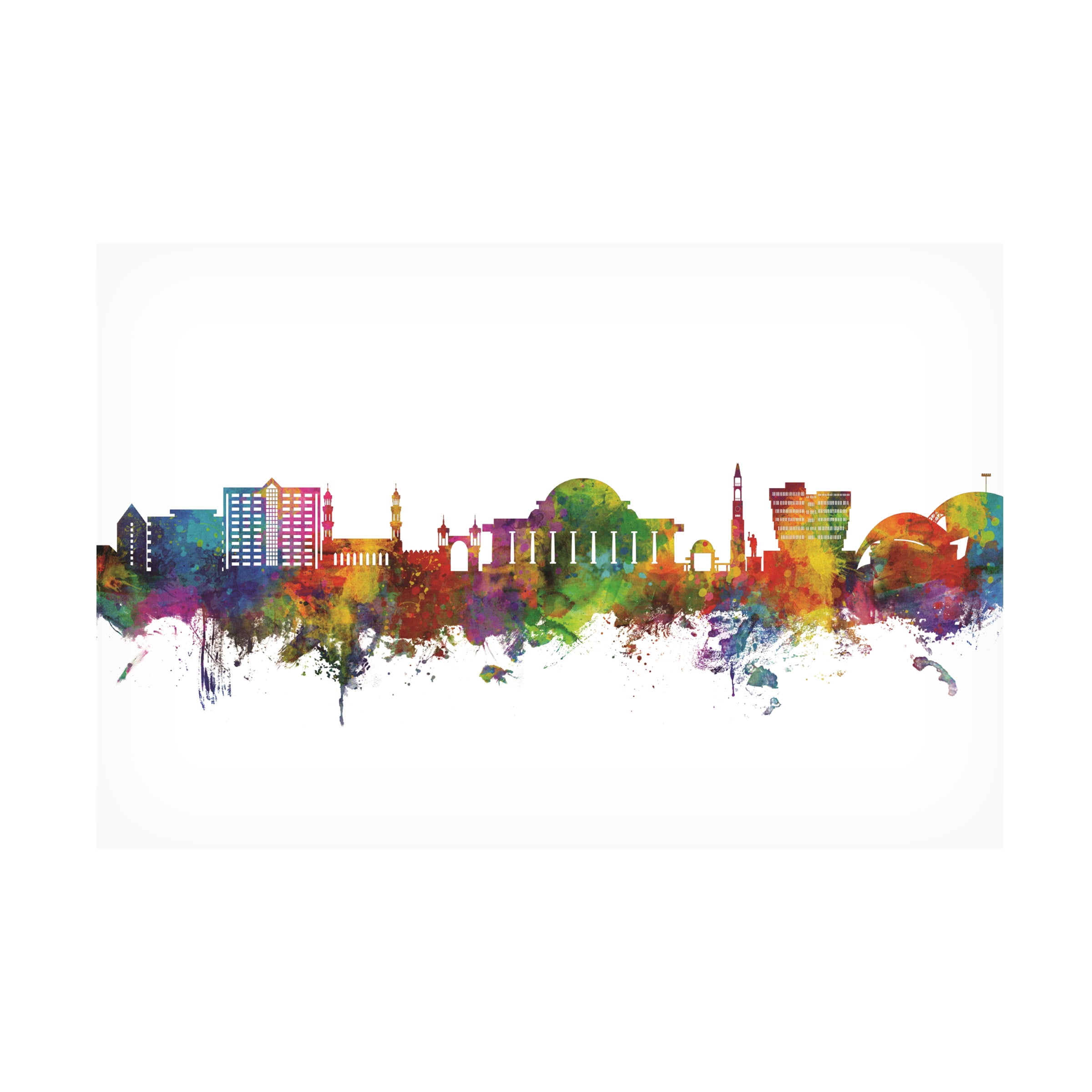 Michael Tompsett 'Lilongwe Malawi Skyline' Canvas Art