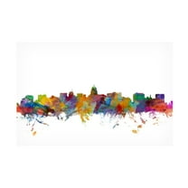 Trademark Fine Art Michael Tompsett Madison Wisconsin Skyline Canvas Wall Art - 22x32