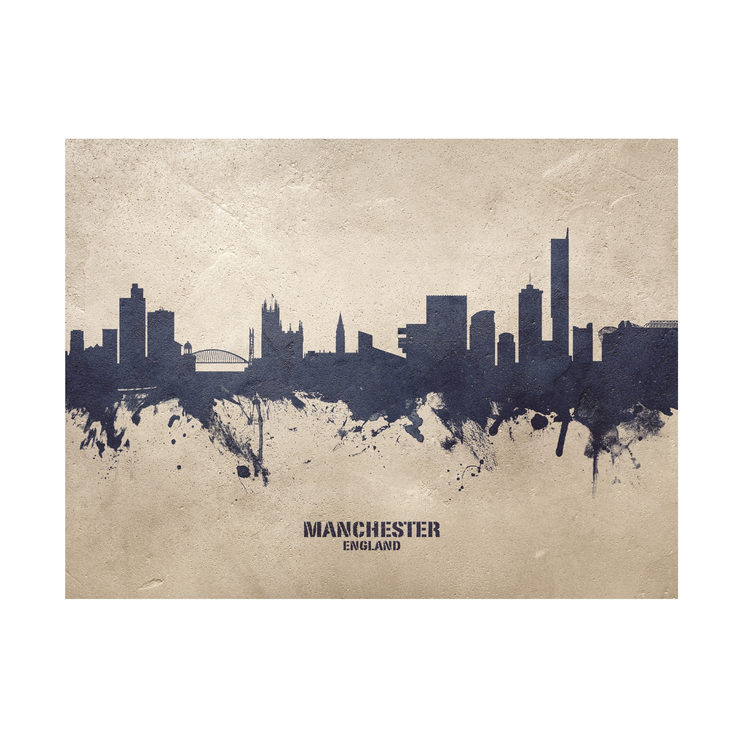 Michael Tompsett 'Manchester England Skyline Concrete' Canvas Art