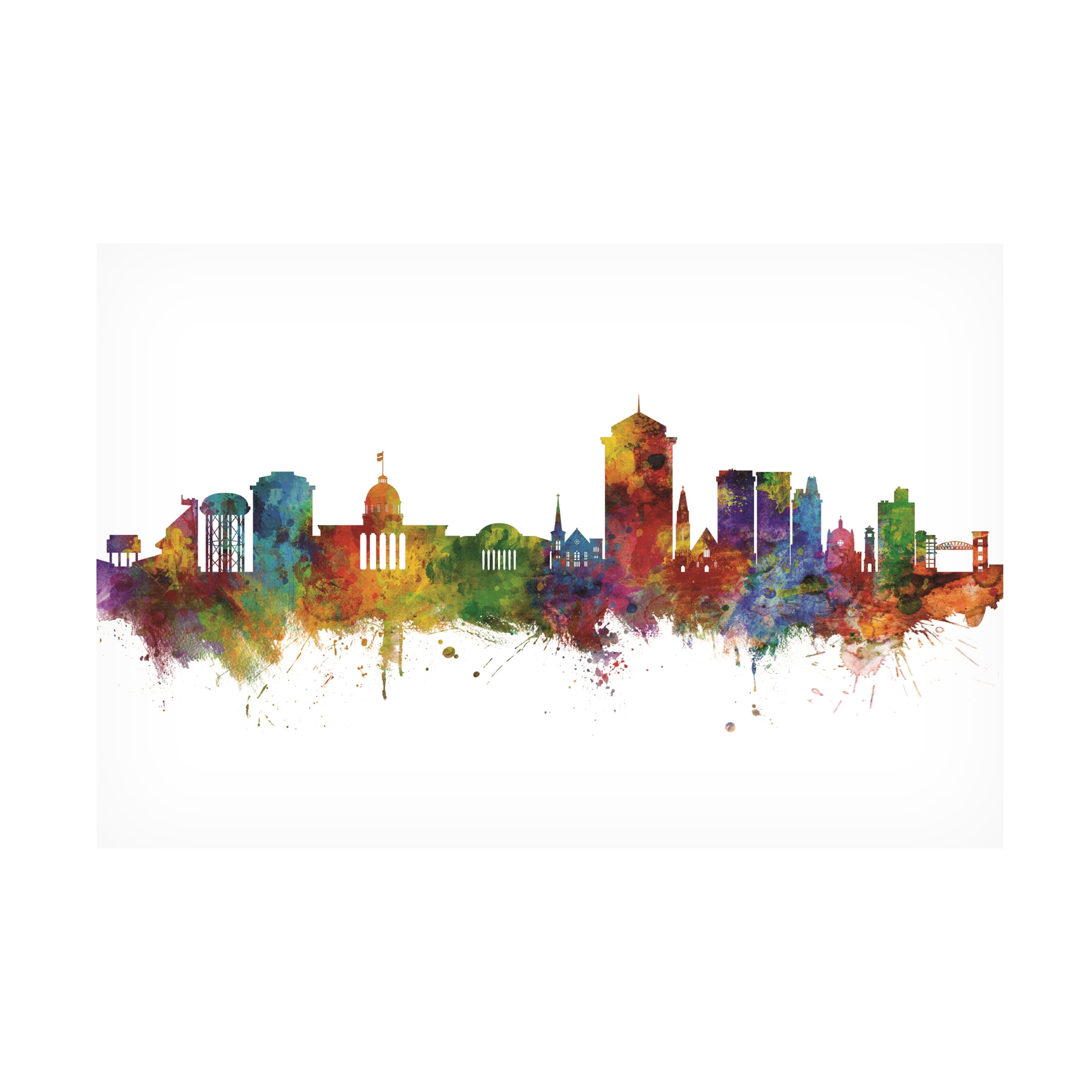 Michael Tompsett 'Montgomery Alabama Skyline' Canvas Art