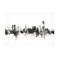 thumbnail image 1 of Michael Tompsett 'Nantes France Skyline BW' Canvas Art, 1 of 3