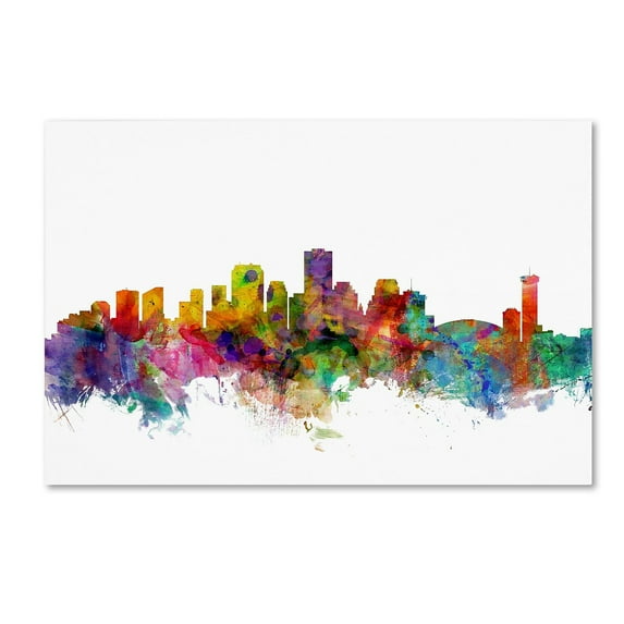 Trademark Fine Art Michael Tompsett New Orleans Louisiana Skyline Canvas Wall Art - 22x32