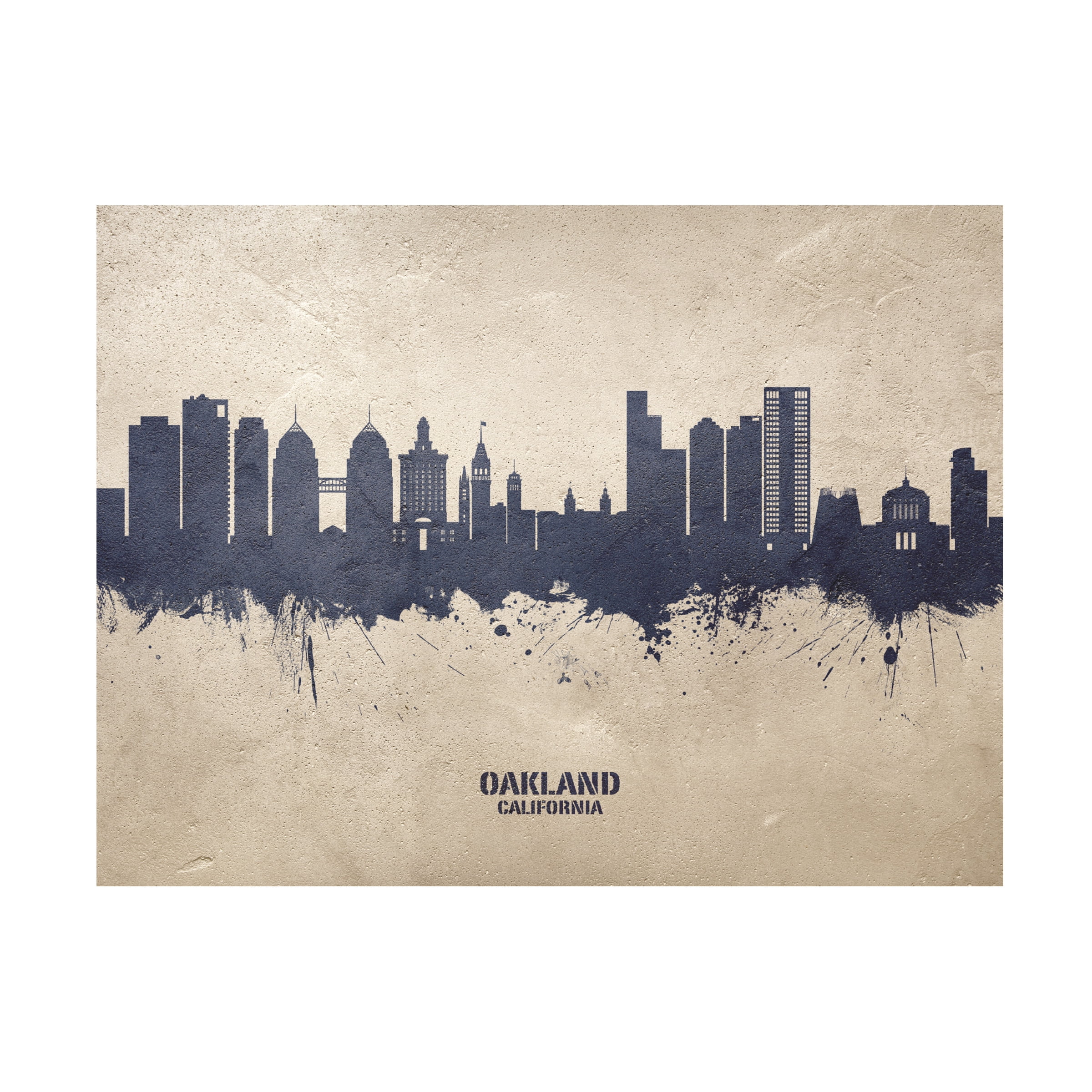 Michael Tompsett 'Oakland Skyline Concrete' Canvas Art