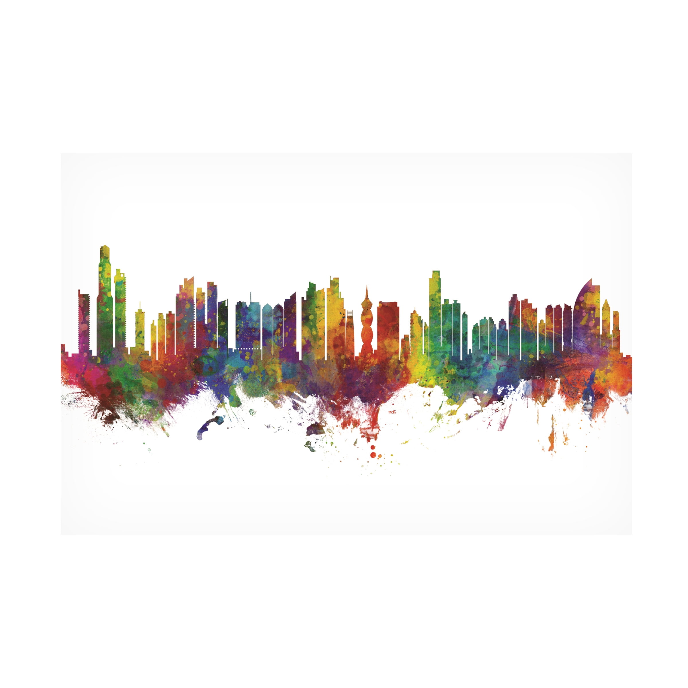 Michael Tompsett 'Panama City Skyline' Canvas Art