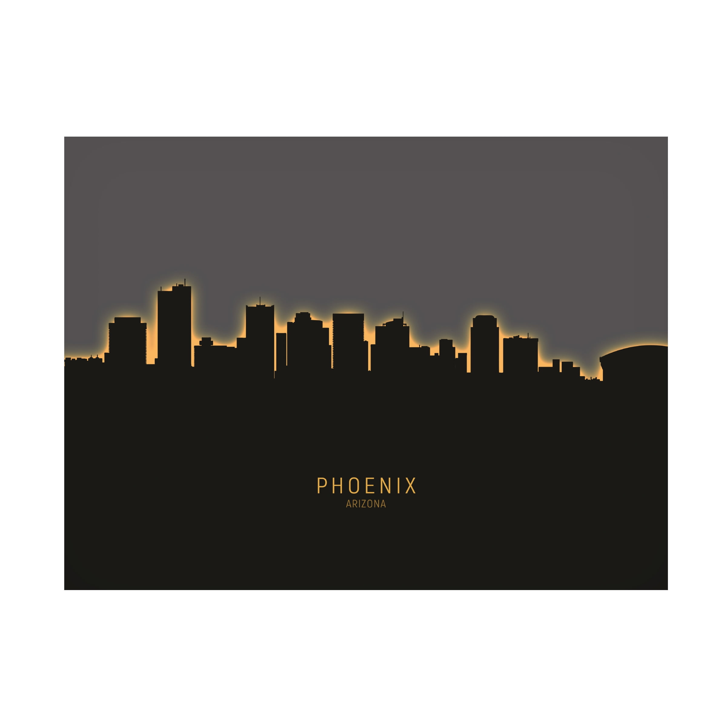 Michael Tompsett 'Phoenix Arizona Skyline Glow II' Canvas Art