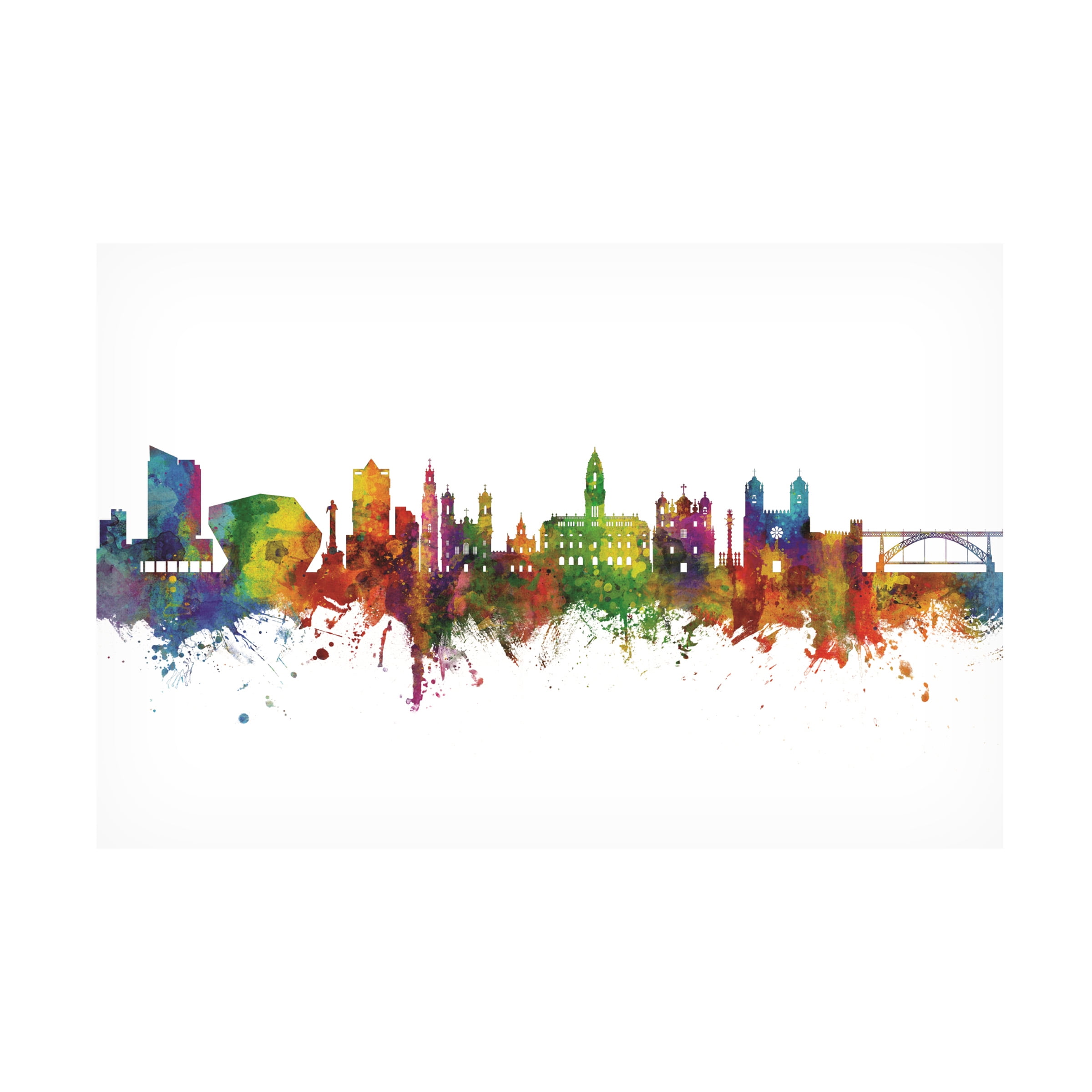 Michael Tompsett 'Porto Portugal Skyline' Canvas Art