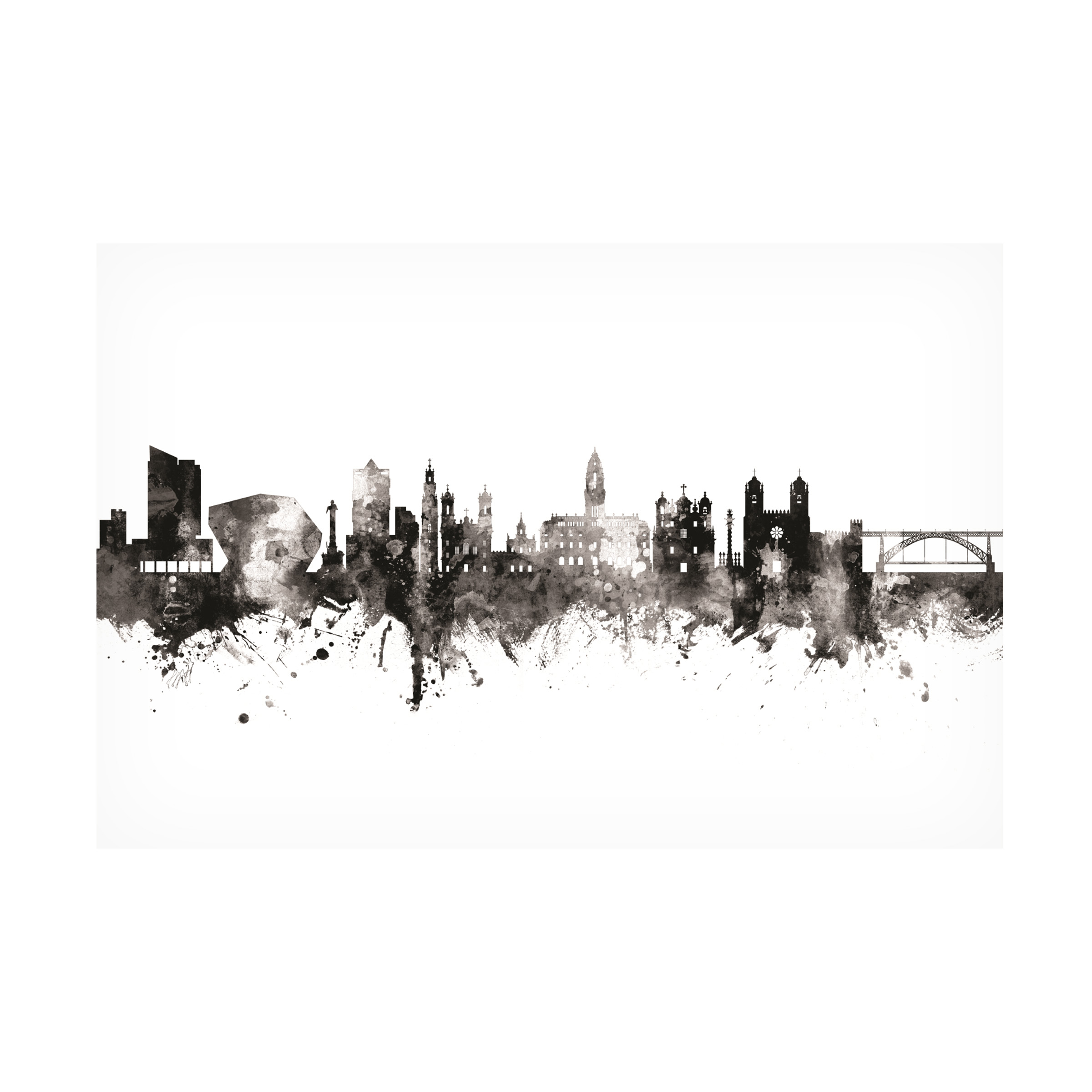 Michael Tompsett 'Porto Portugal Skyline' Canvas Art