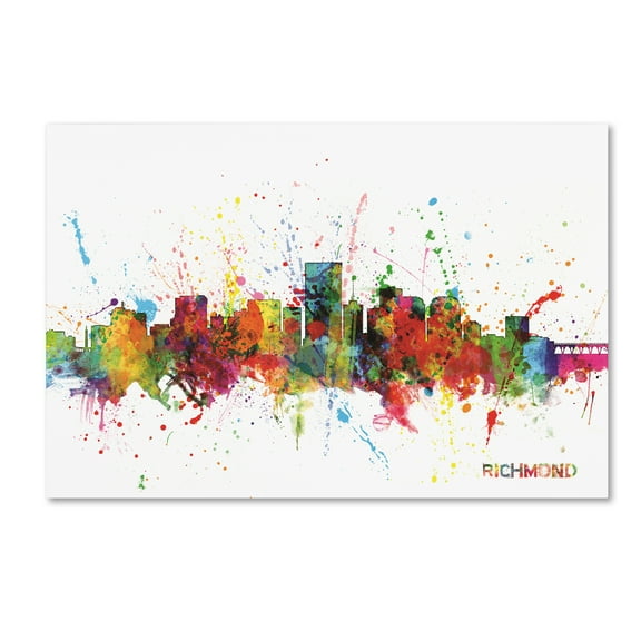 Michael Tompsett 'Richmond Virginia Skyline' Canvas Art