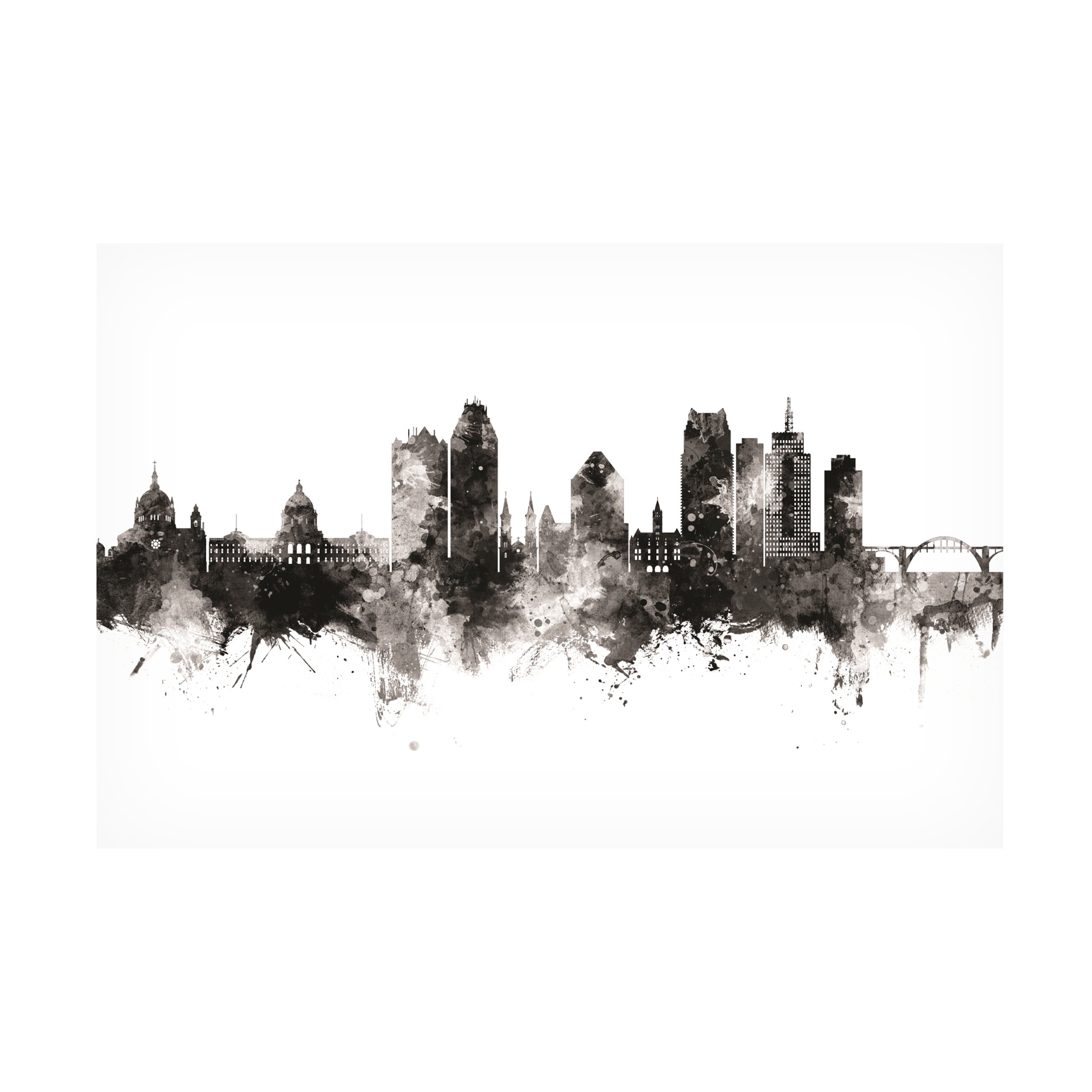 Michael Tompsett 'Saint Paul Minnesota Skyline' Canvas Art