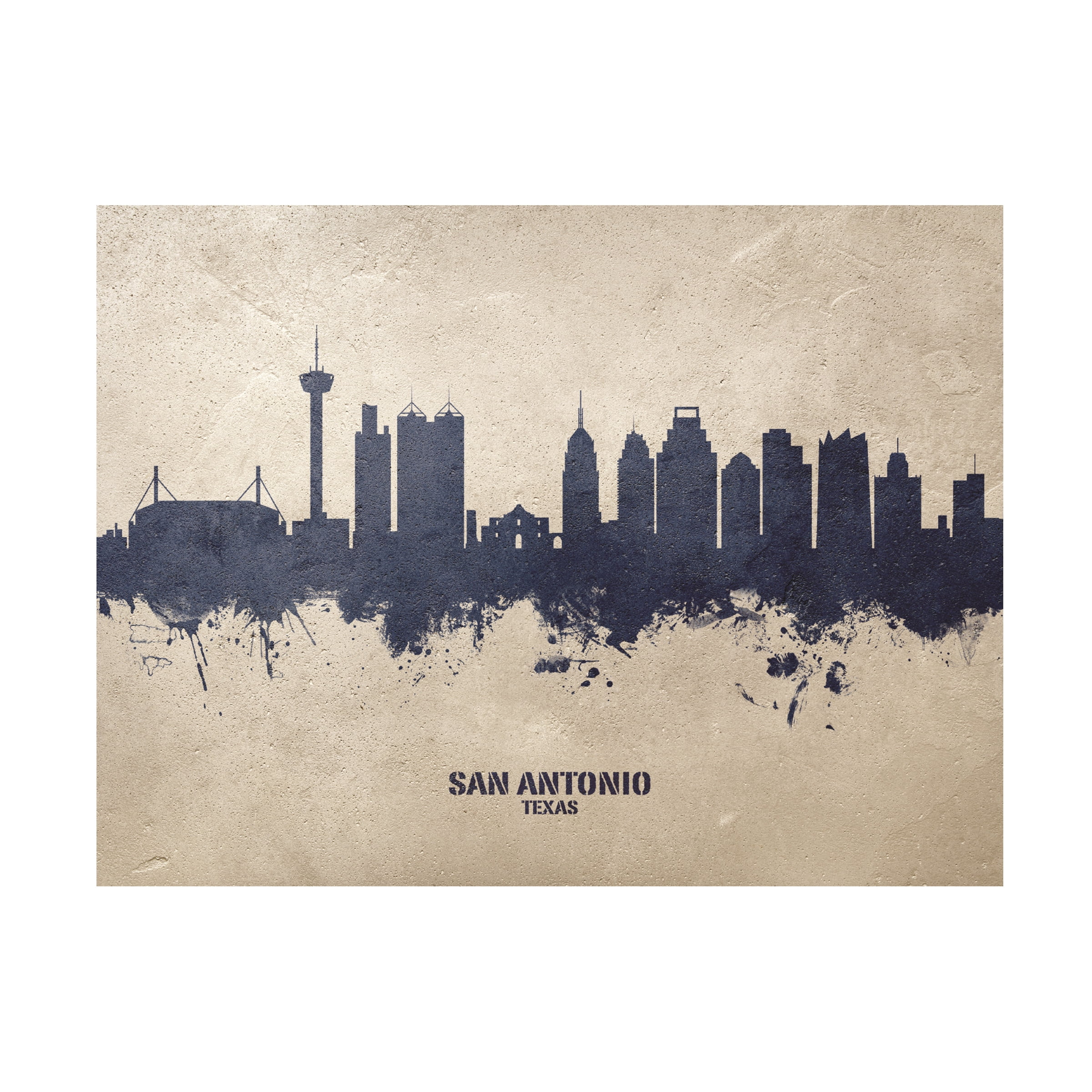 Michael Tompsett 'San Antonio Texas Skyline Concrete' Canvas Art