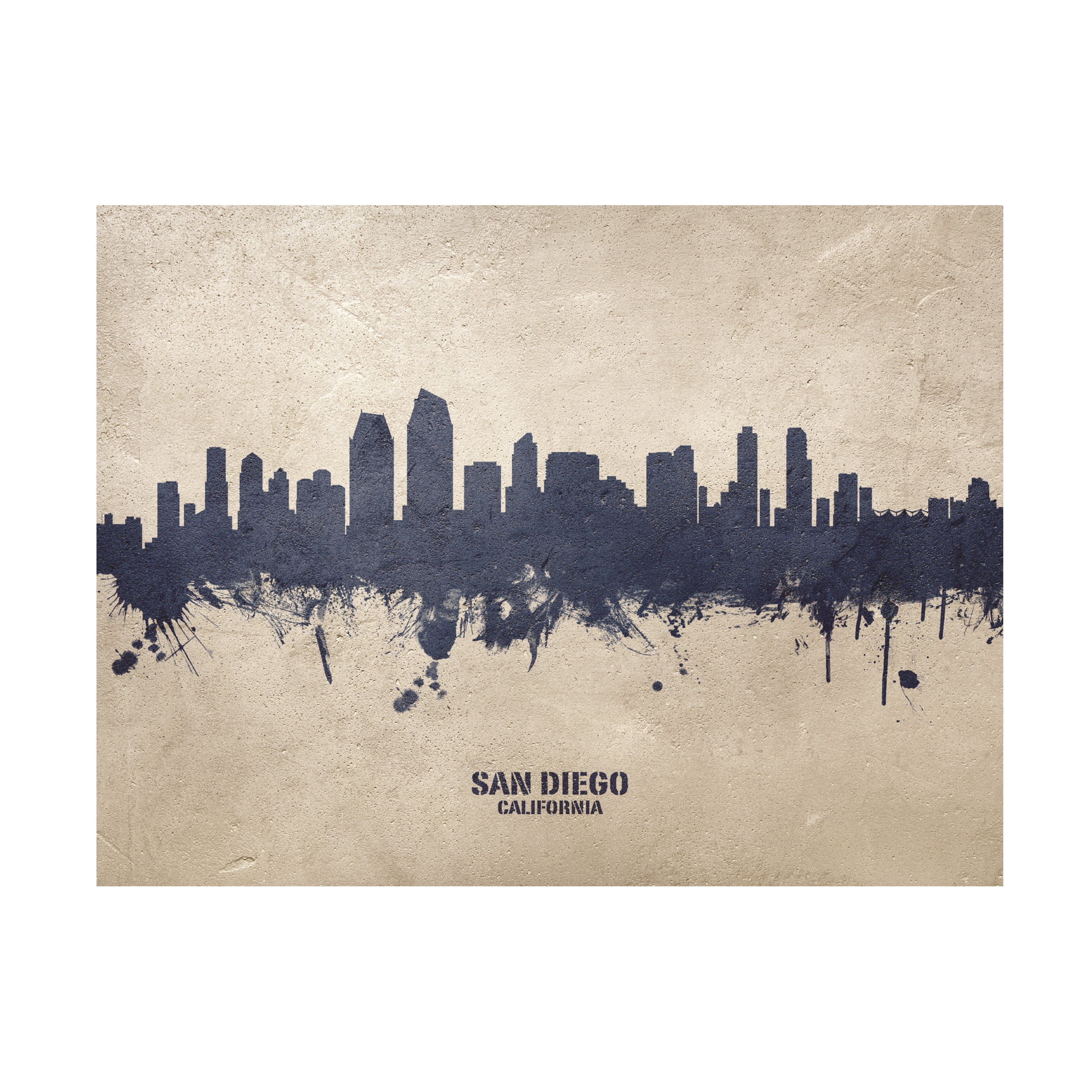 Michael Tompsett 'San Diego Skyline Concrete' Canvas Art