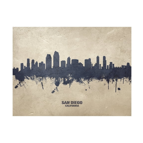 Michael Tompsett 'San Diego Skyline Concrete' Canvas Art