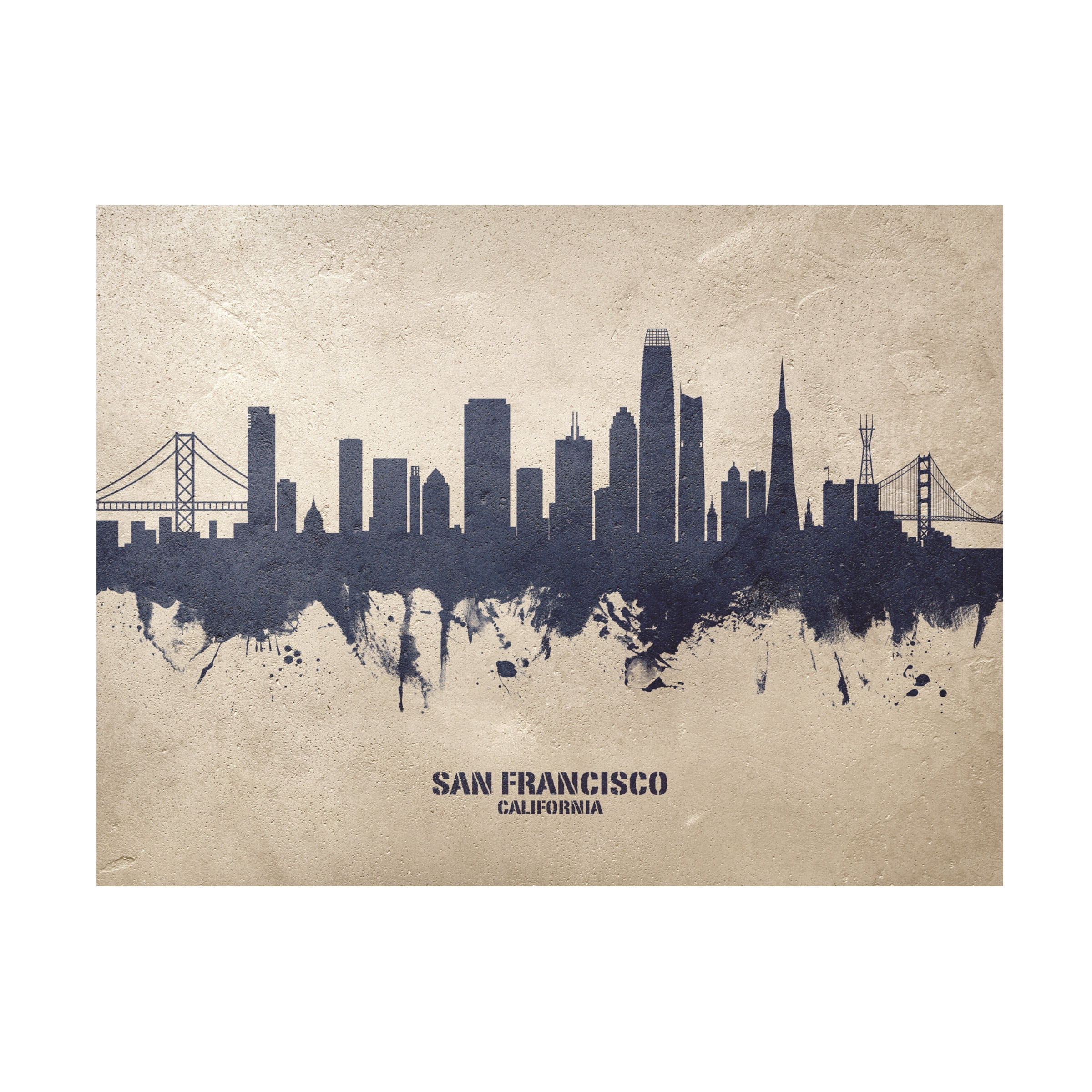 Michael Tompsett 'San Francisco California Skyline Concrete' Canvas Art
