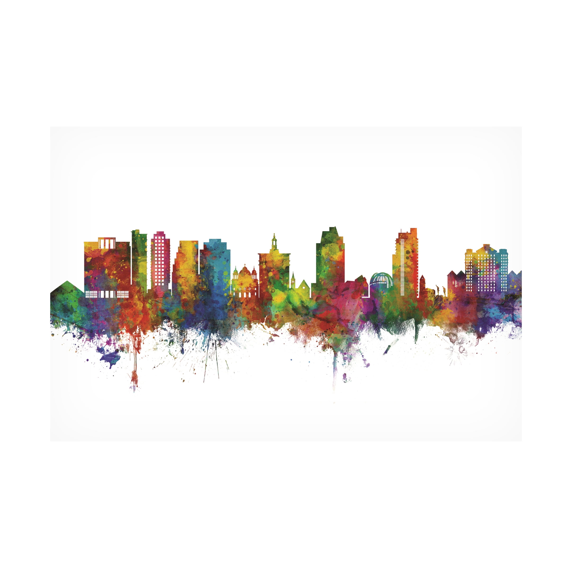 Michael Tompsett 'San Jose California Skyline' Canvas Art