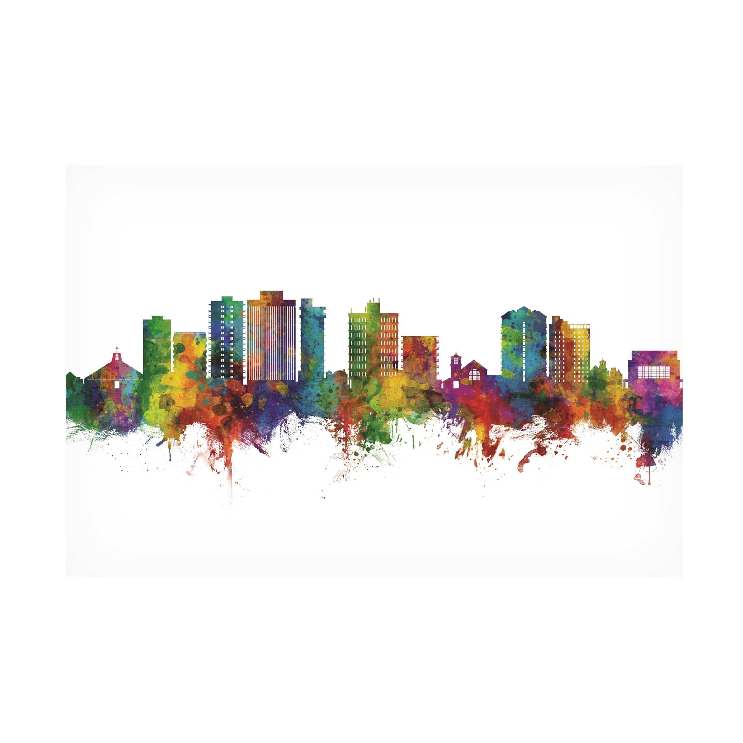 Michael Tompsett 'San Mateo California Skyline' Canvas Art