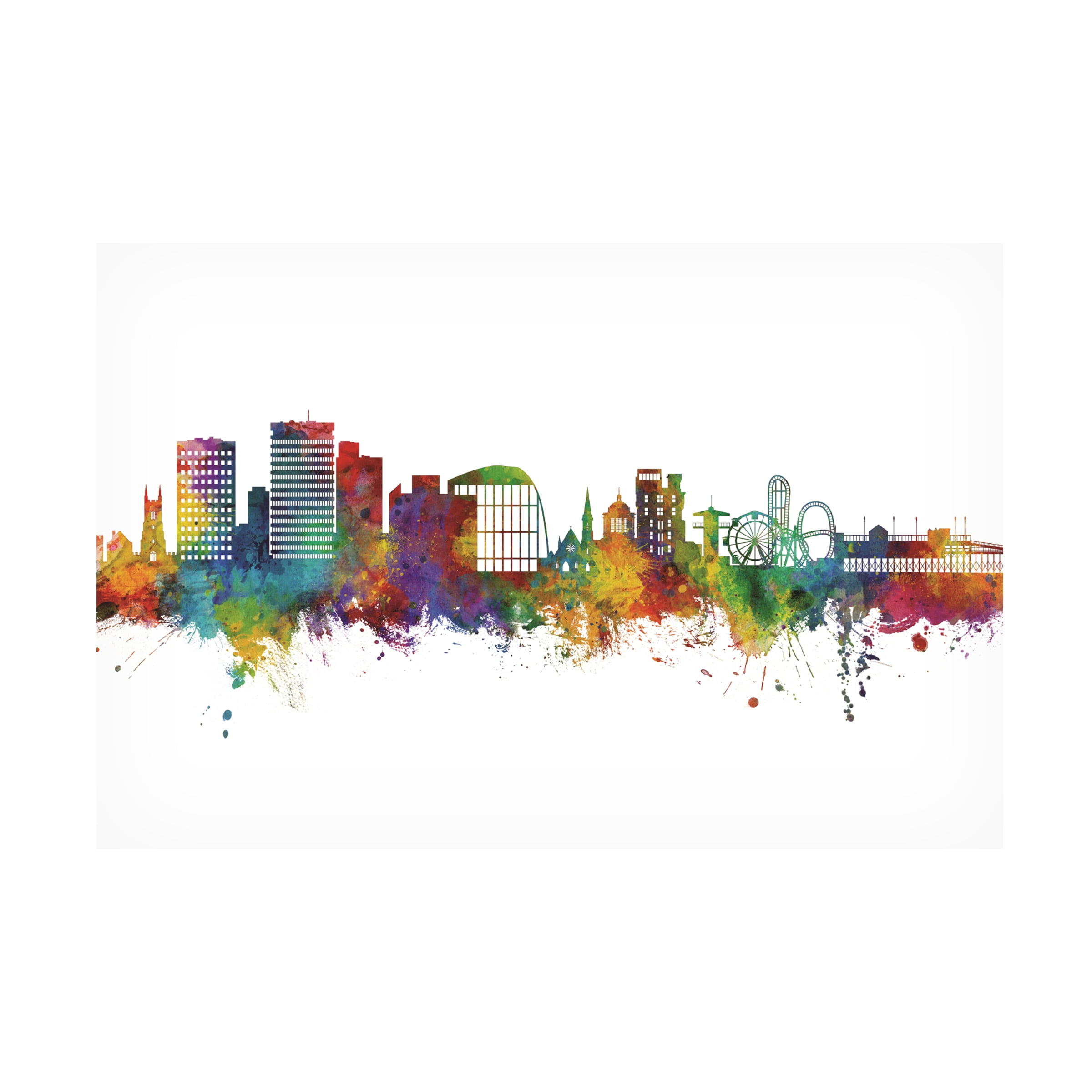 Michael Tompsett 'Southend on Sea England Skyline' Canvas Art