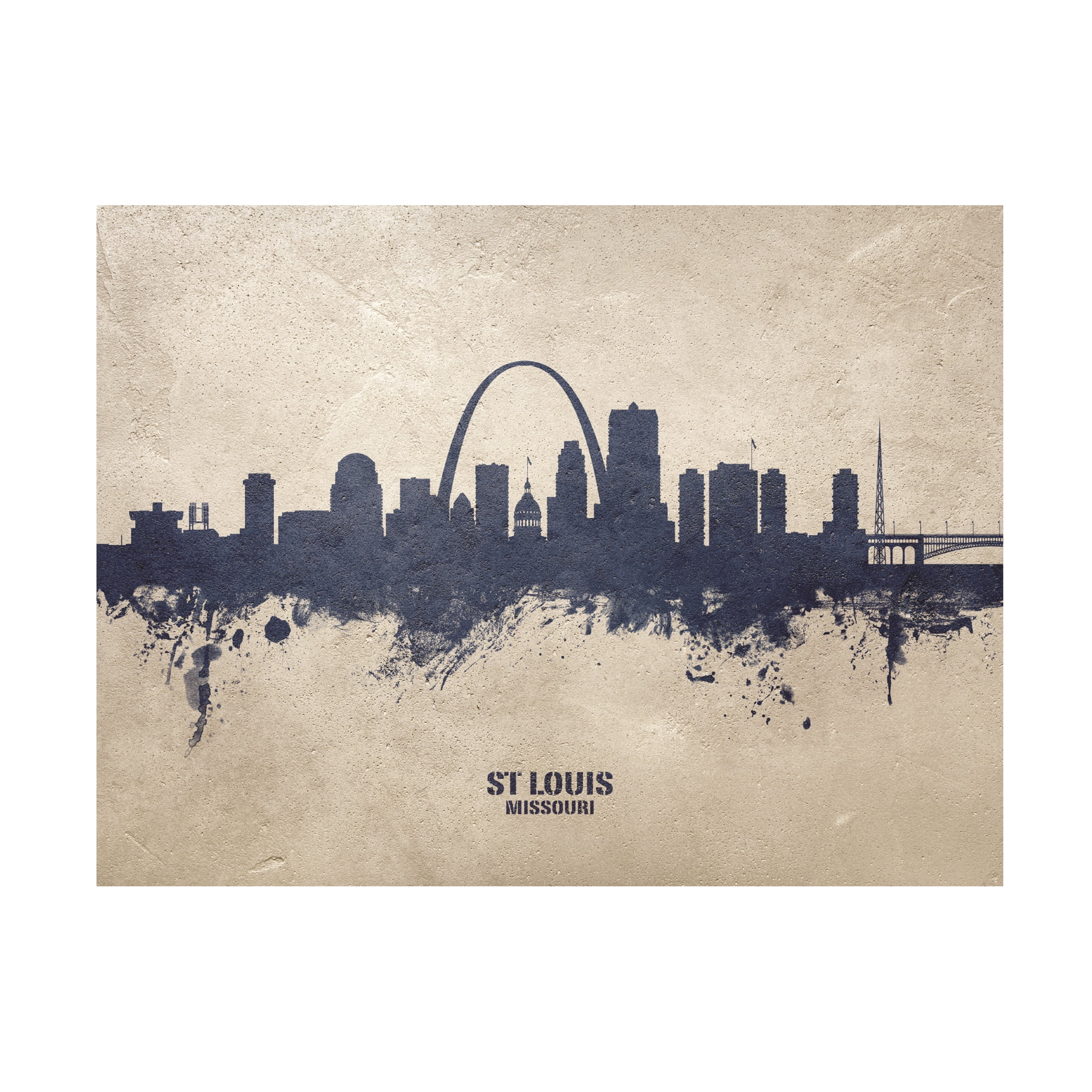 Michael Tompsett 'St Louis Missouri Skyline Concrete' Canvas Art
