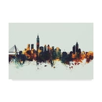 Michael Tompsett 'Taipei Taiwan Skyline Iv' Canvas Art