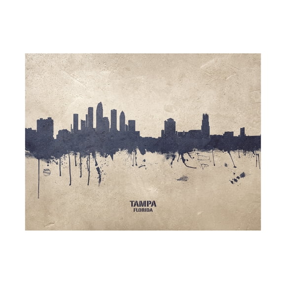 Michael Tompsett 'Tampa Florida Skyline Concrete' Canvas Art