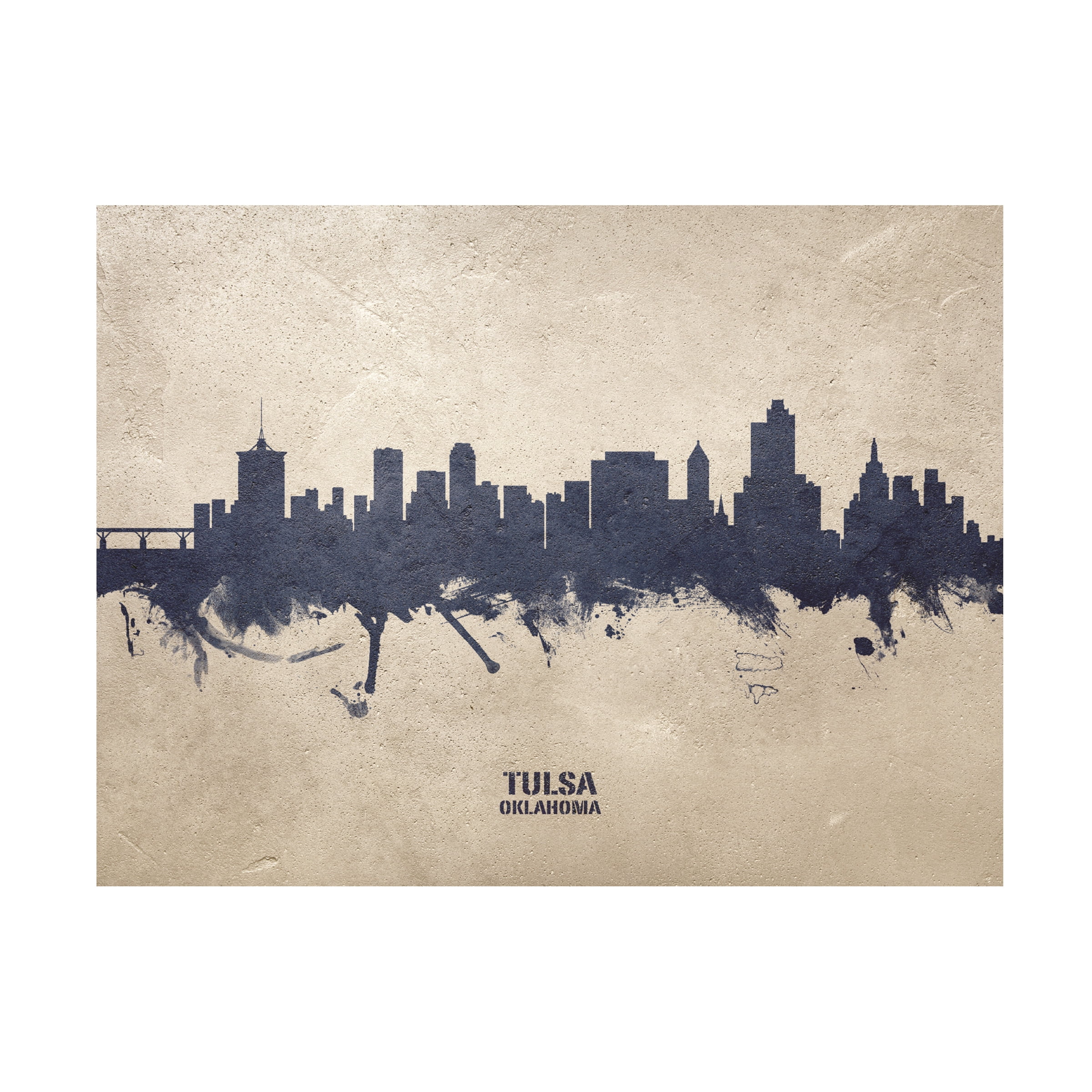 Michael Tompsett 'Tulsa Oklahoma Skyline Concrete' Canvas Art