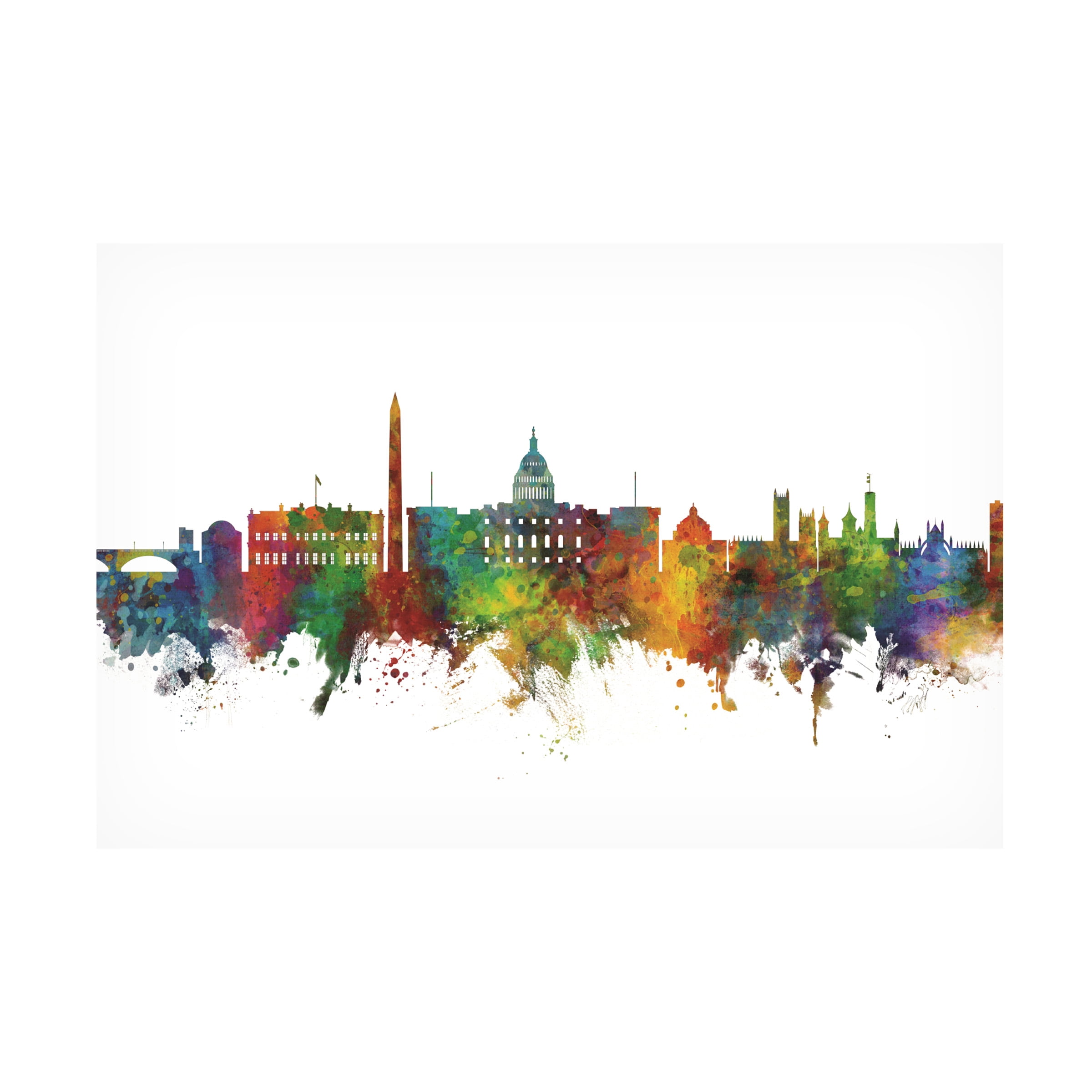 Michael Tompsett 'Washington DC Skyline' Canvas Art