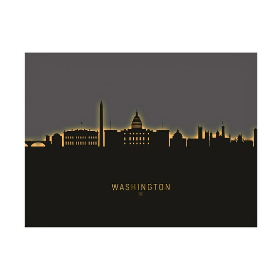 Michael Tompsett 'Washington DC Skyline Glow II' Canvas Art