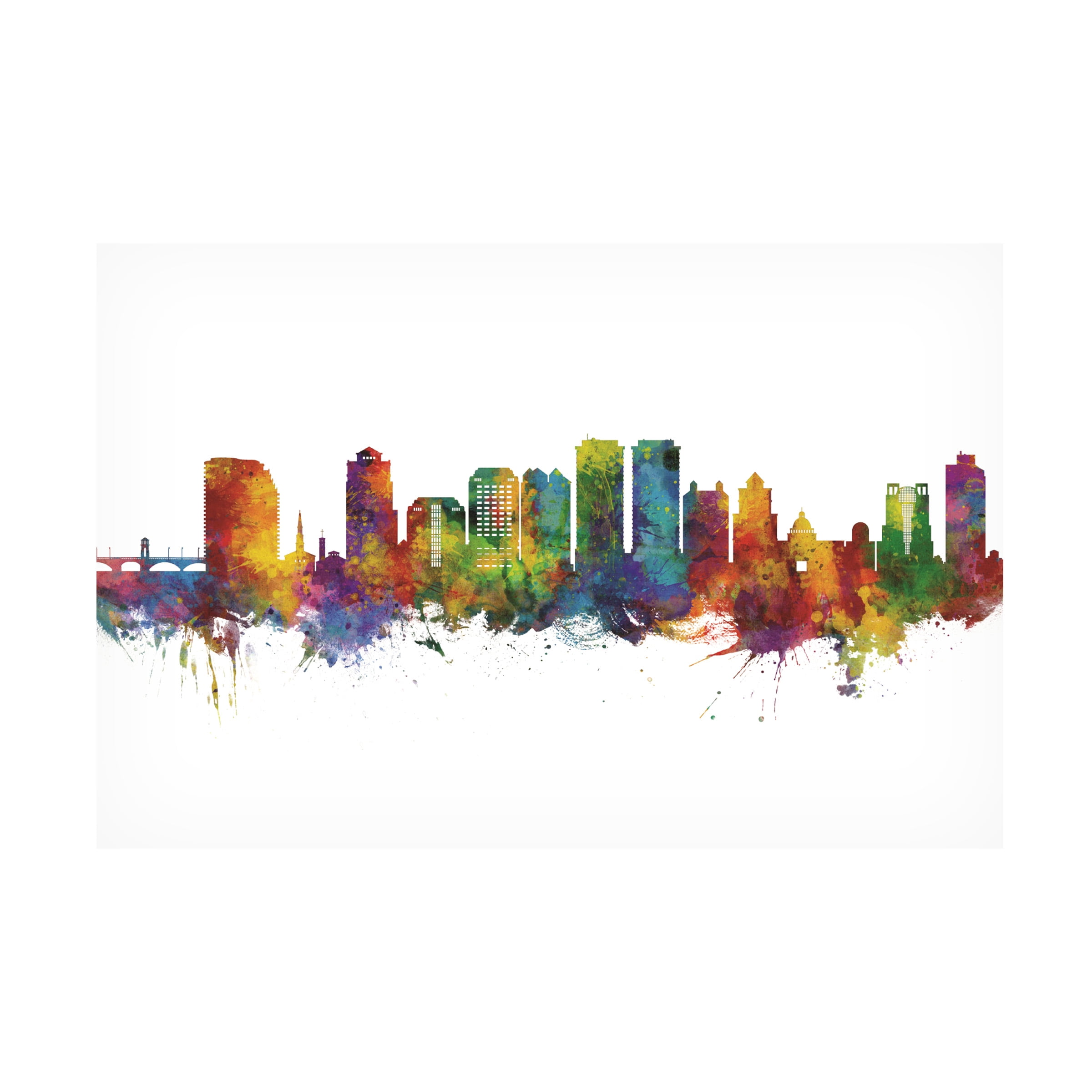 Michael Tompsett 'West Palm Beach Florida Skyline' Canvas Art