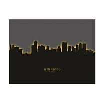 Michael Tompsett 'Winnipeg Canada Skyline Glow II' Canvas Art
