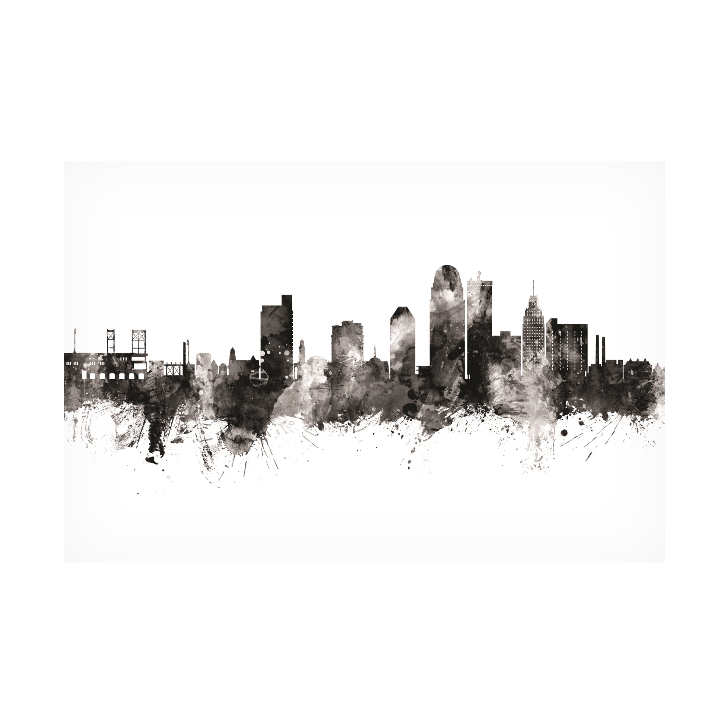 Michael Tompsett 'Winston-Salem North Carolina Skyline' Canvas Art