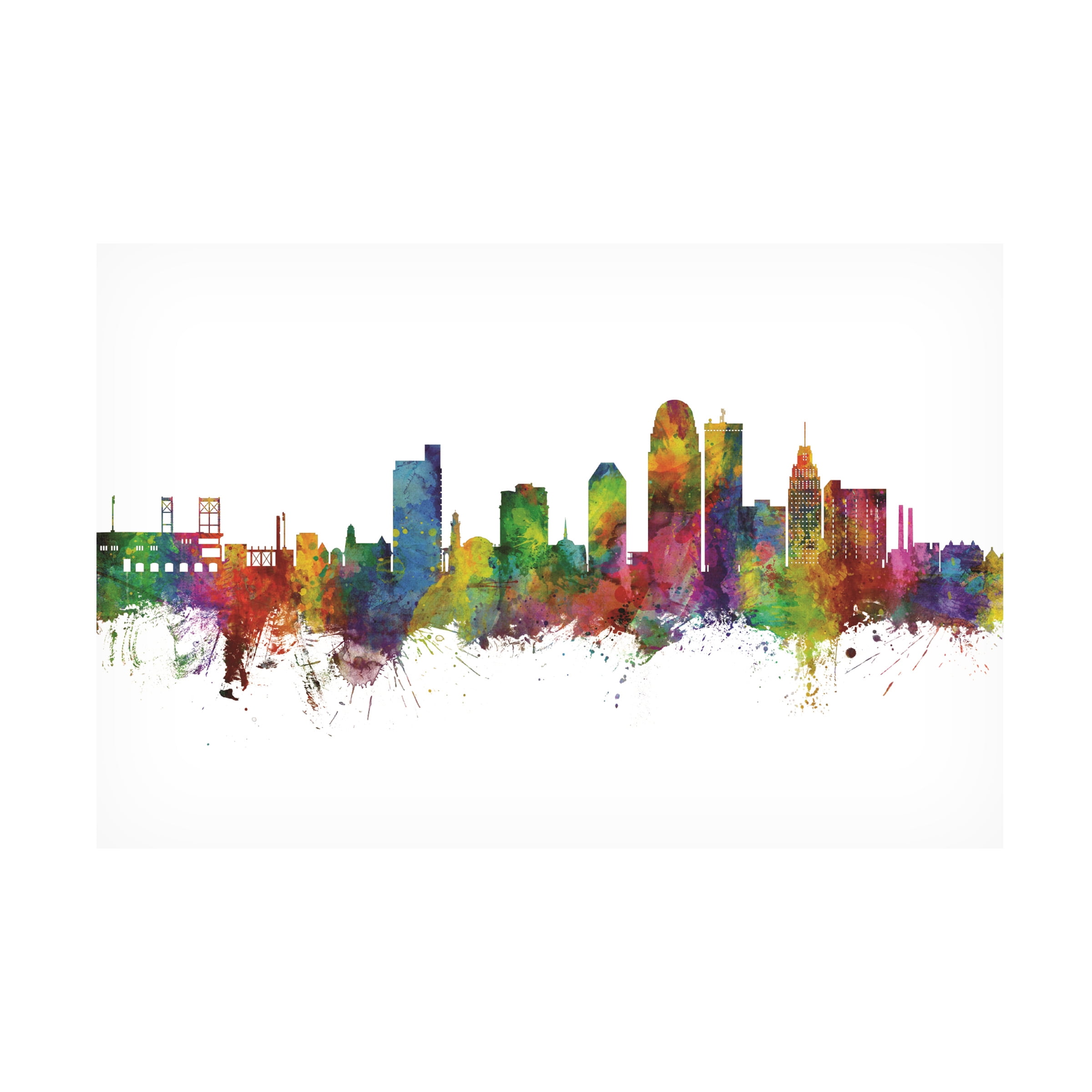Michael Tompsett 'Winston Salem North Carolina Skyline' Canvas Art