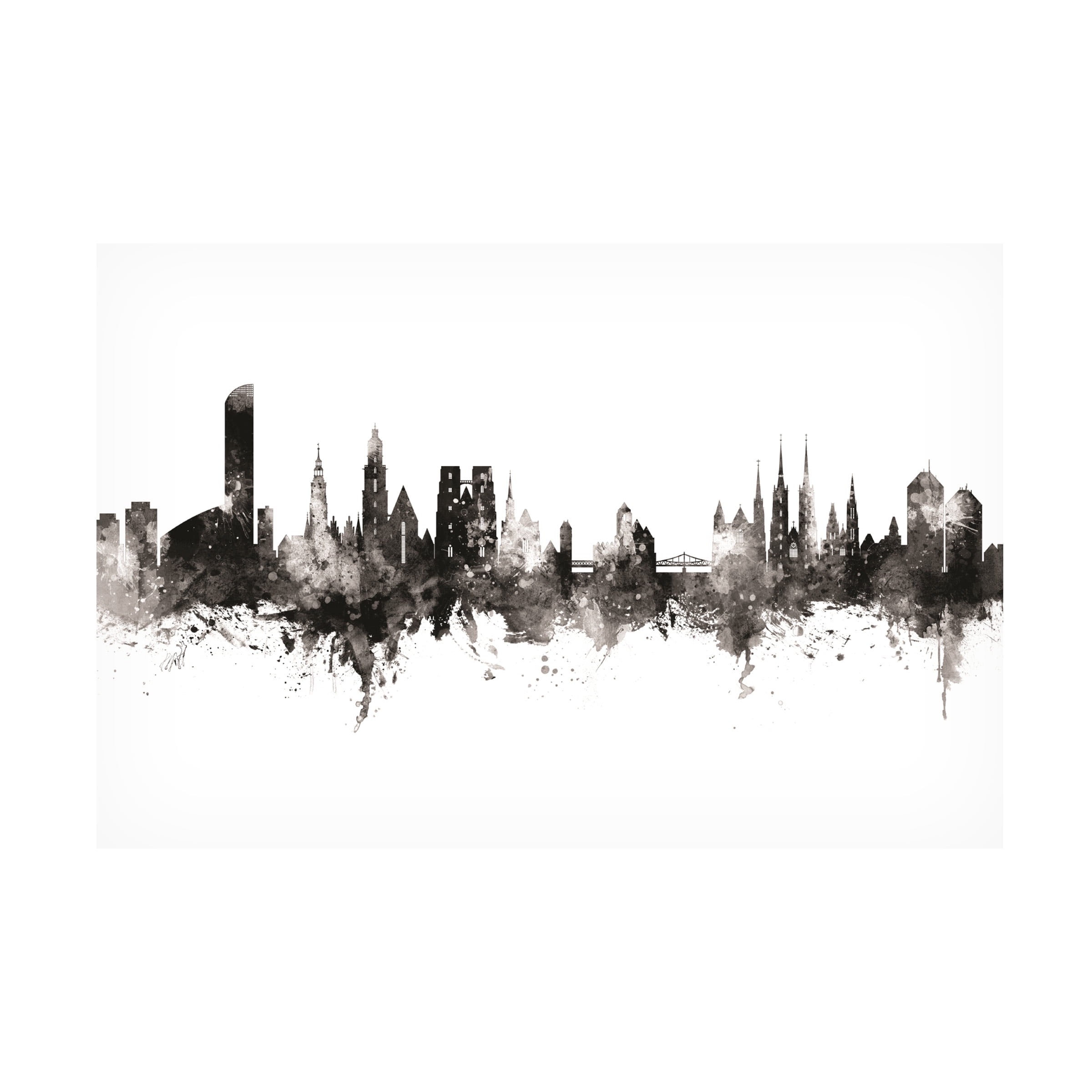 Michael Tompsett 'Wroclaw Poland Skyline' Canvas Art