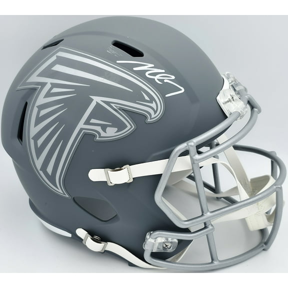 Michael Vick Autographed Philadelphia Eagles Slate Gray Full Size Replica Speed Helmet Beckett BAS Witness #2W94672