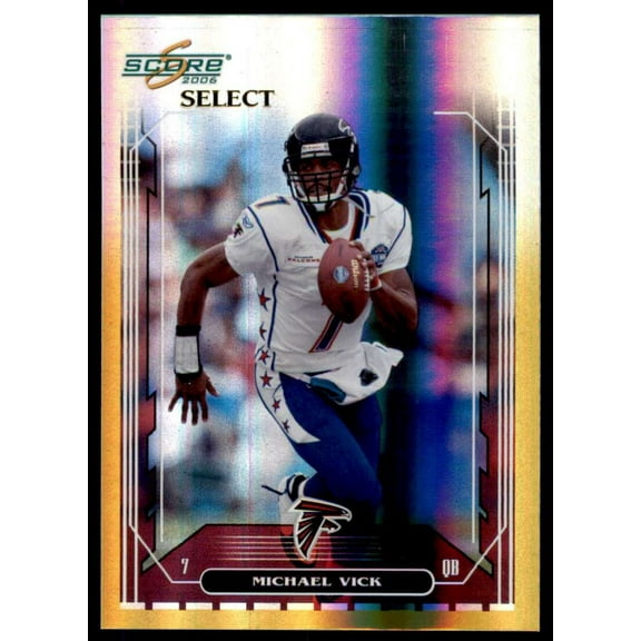 Michael Vick Card 2006 Score Select Gold #9 (7/50 jersey)