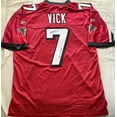 thumbnail image 1 of Michael Vick autographed Atlanta Falcons Reebok red stitched jersey inscribed 4X Pro Bowler (Schwartz Sports), 1 of 2