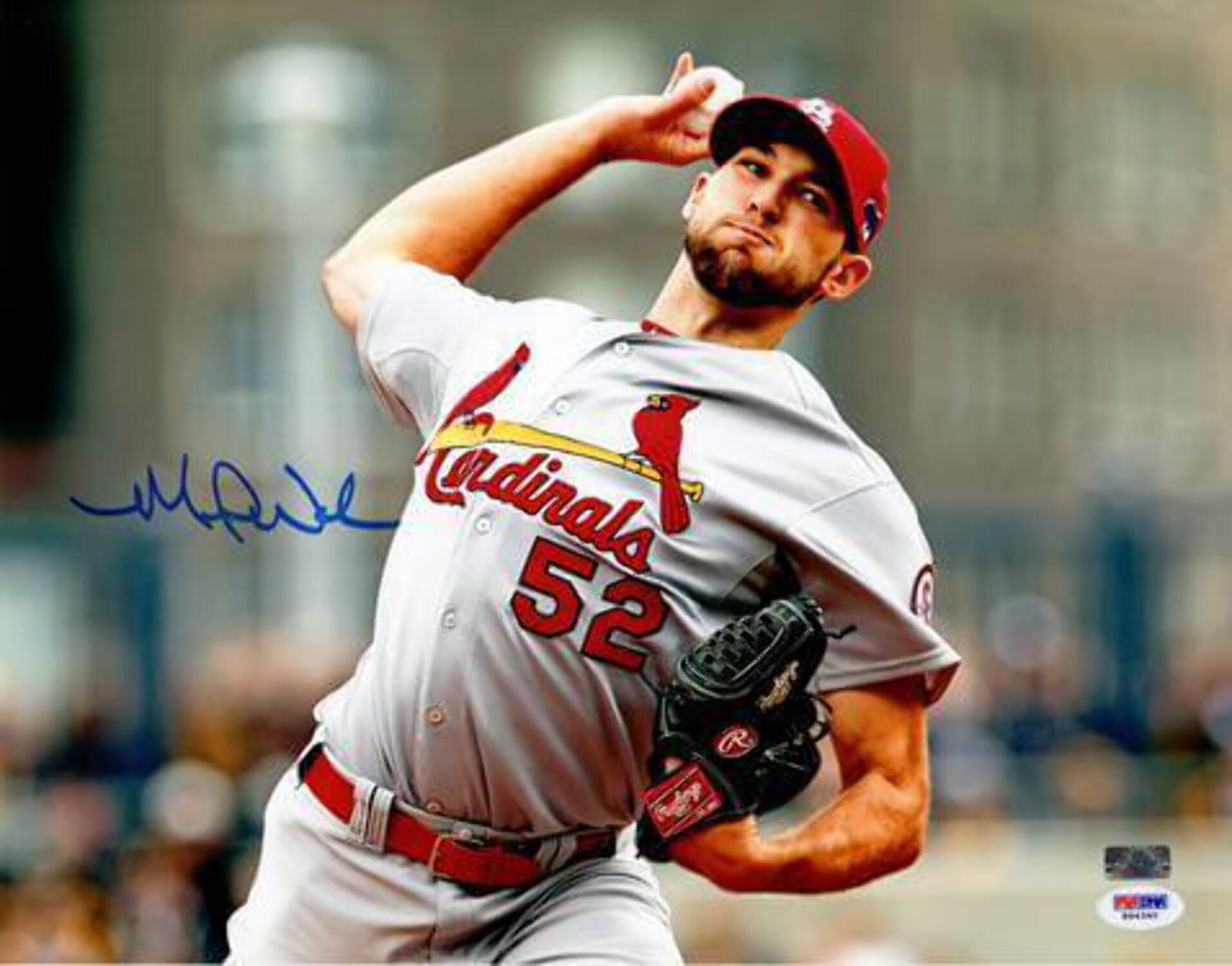 Michael Wacha Autographed St. Louis Cardinals 11x14 Photo PSA