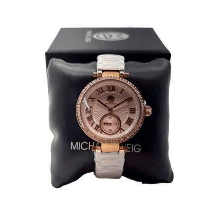Michael Zweig Ladies Watch, Stainless Steel Fashion watch with Rhinestone(Gold)