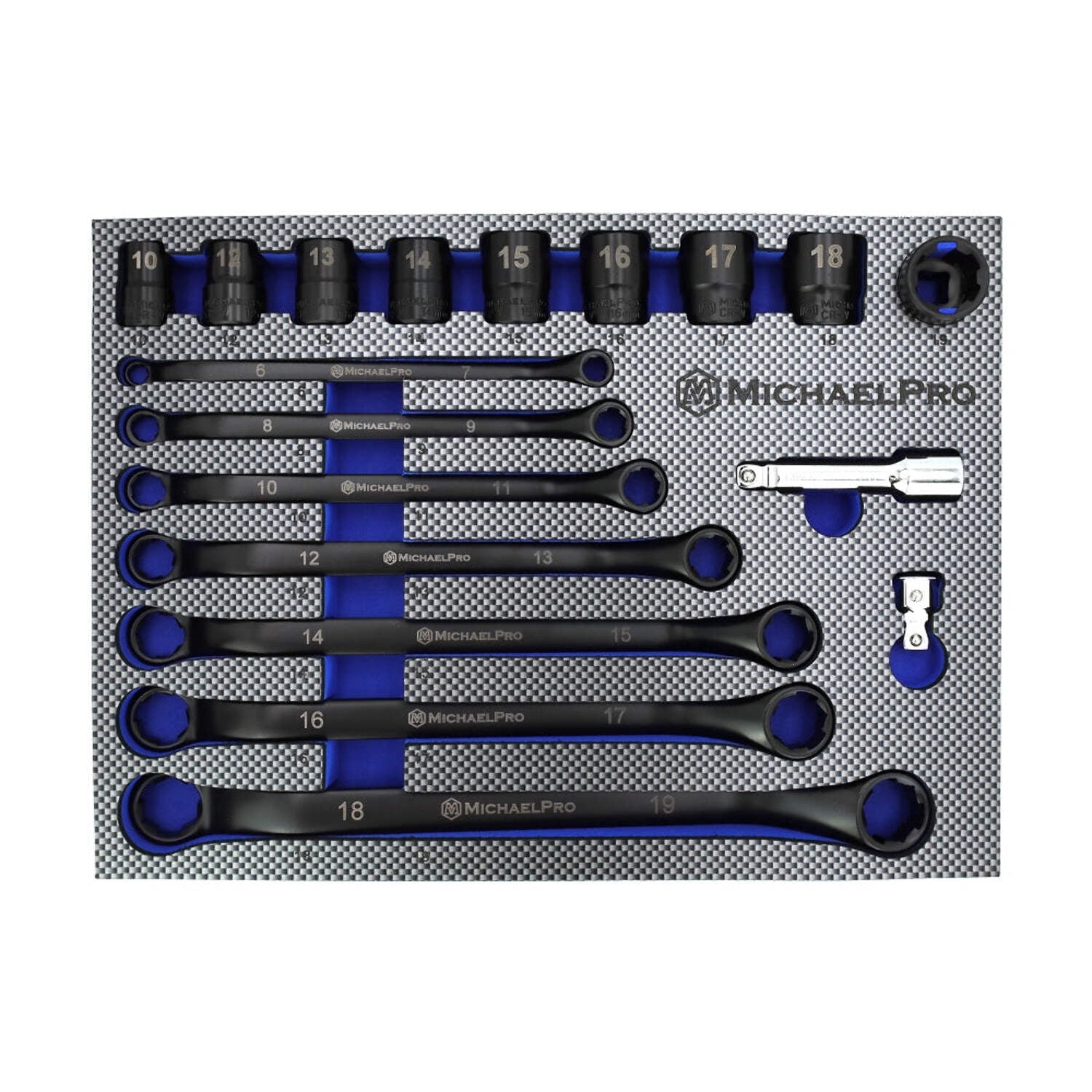 Offset Range Extractor MichaelPro 18PC Oxide Bolt Extractor Offset Wrench and Socket Set ...
