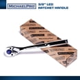thumbnail image 1 of MichaelPro MP001037 3/8" Drive Socket Ratchet Handle with Built-in LED Flashlight, 1 of 1