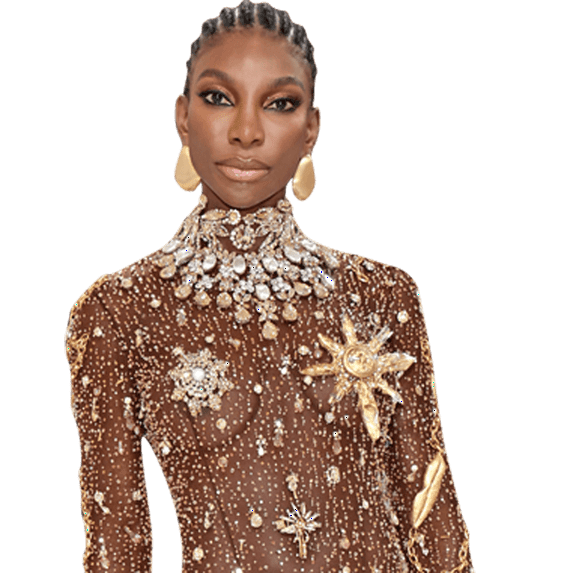 Michaela Coel (Sheer Dress) Half Body Buddy Cutout
