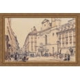 thumbnail image 1 of Michaelerplatz and carbon market in Vienna 40x28 Large Gold Ornate Wood Framed Canvas Art by Rudolf von Alt, 1 of 2