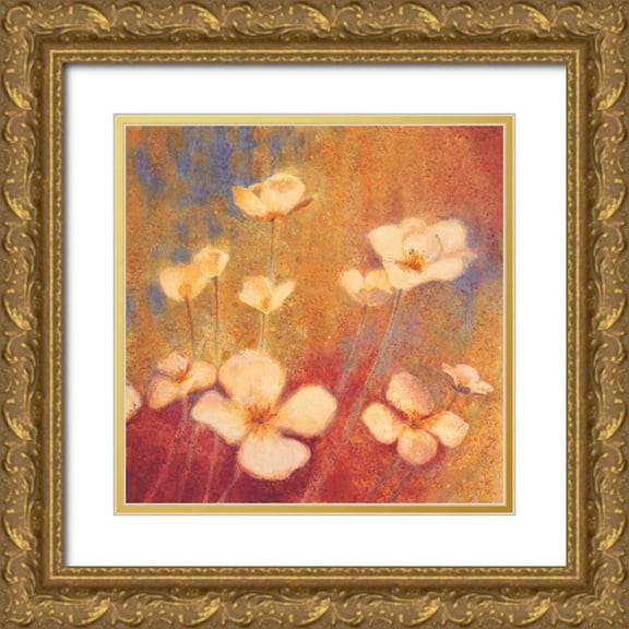 Michaels, Anne 20x20 Gold Ornate Wood Framed with Double Matting Museum Art Print Titled - Field of Color II