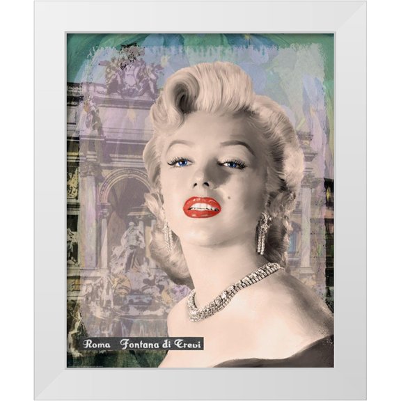 Michaels, Jerry 12x14 White Modern Wood Framed Museum Art Print Titled - Girls Best Friend Trevi