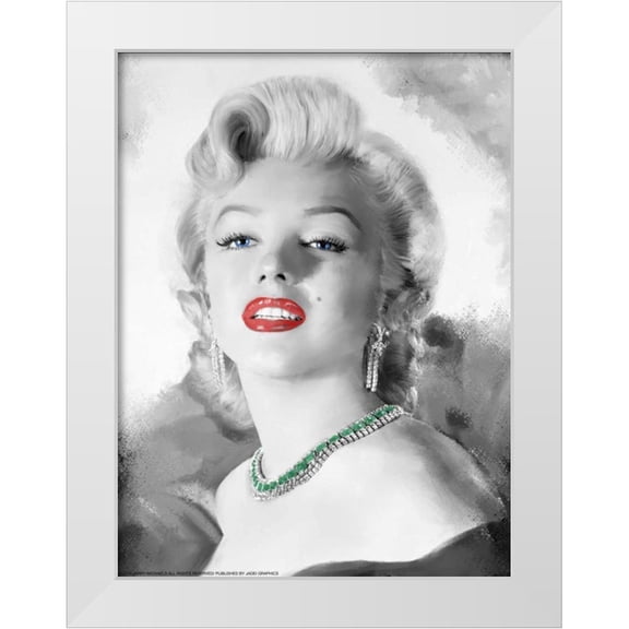 Michaels, Jerry 12x14 White Modern Wood Framed Museum Art Print Titled - Girls Best Friend