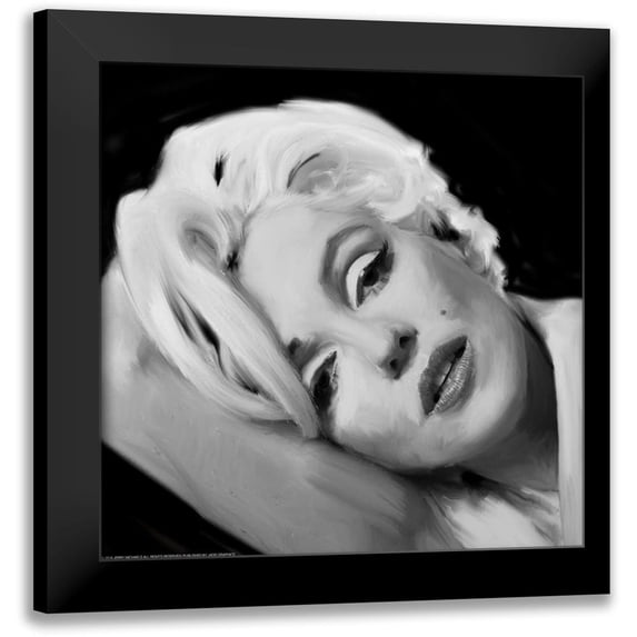 Michaels, Jerry 15x15 Black Modern Framed Museum Art Print Titled - Marilyns Lips