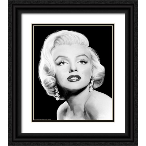 Michaels, Jerry 20x23 Black Ornate Wood Framed with Double Matting Museum Art Print Titled - Stardust