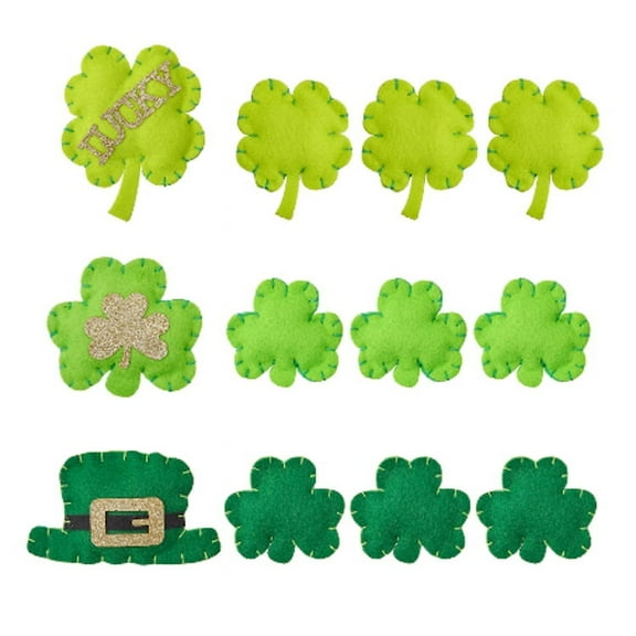 Michaels St Patricks Decor - Small Scatter Felt Shamrock 12pc