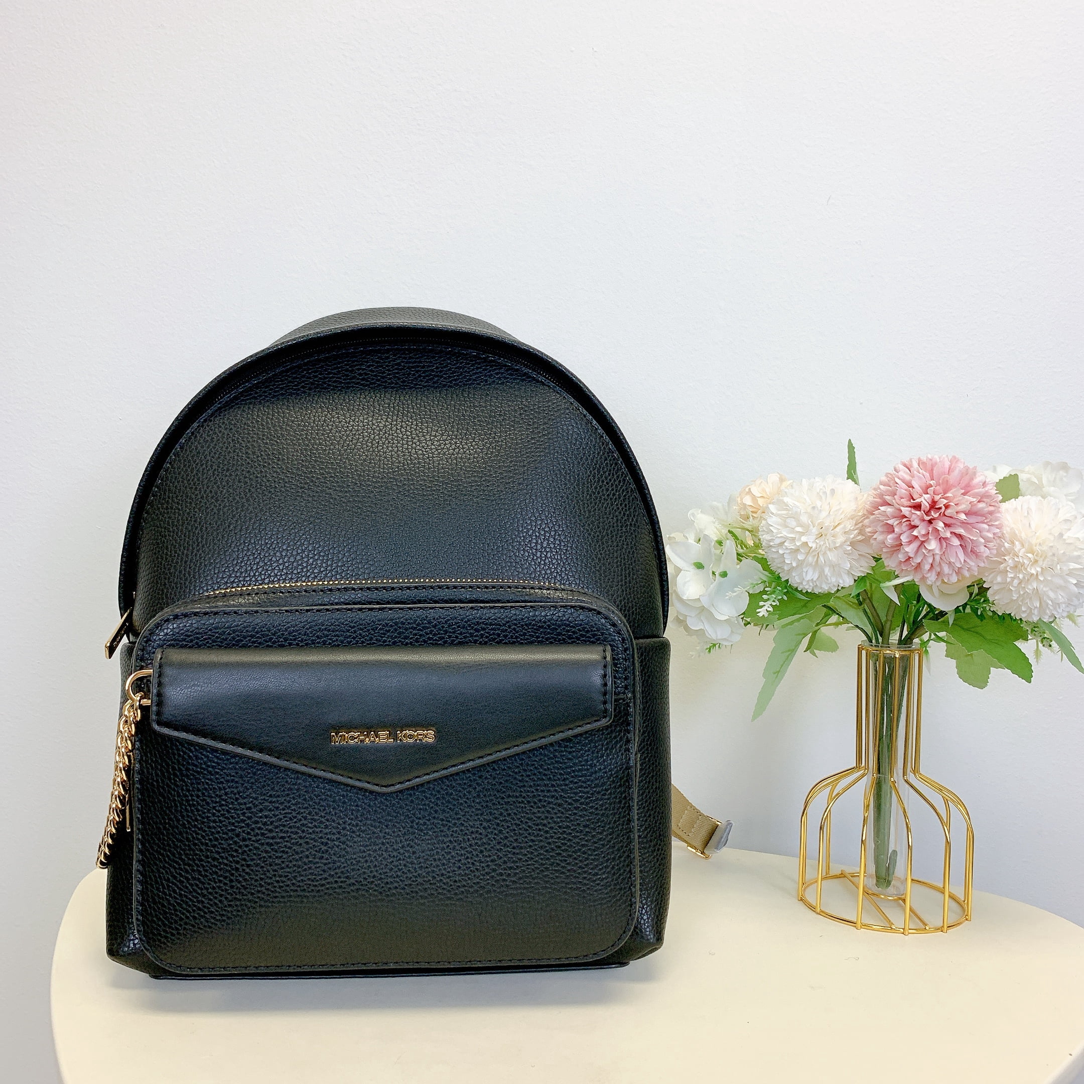 Michael Kors‎ Jessa Small Silver Metallic Pebbled Leather Convertible Backpack Michael Kors MK Jessa Small convertible Backpack... | Depop main image 2